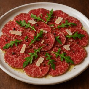 carpaccio de boeuf wagyu