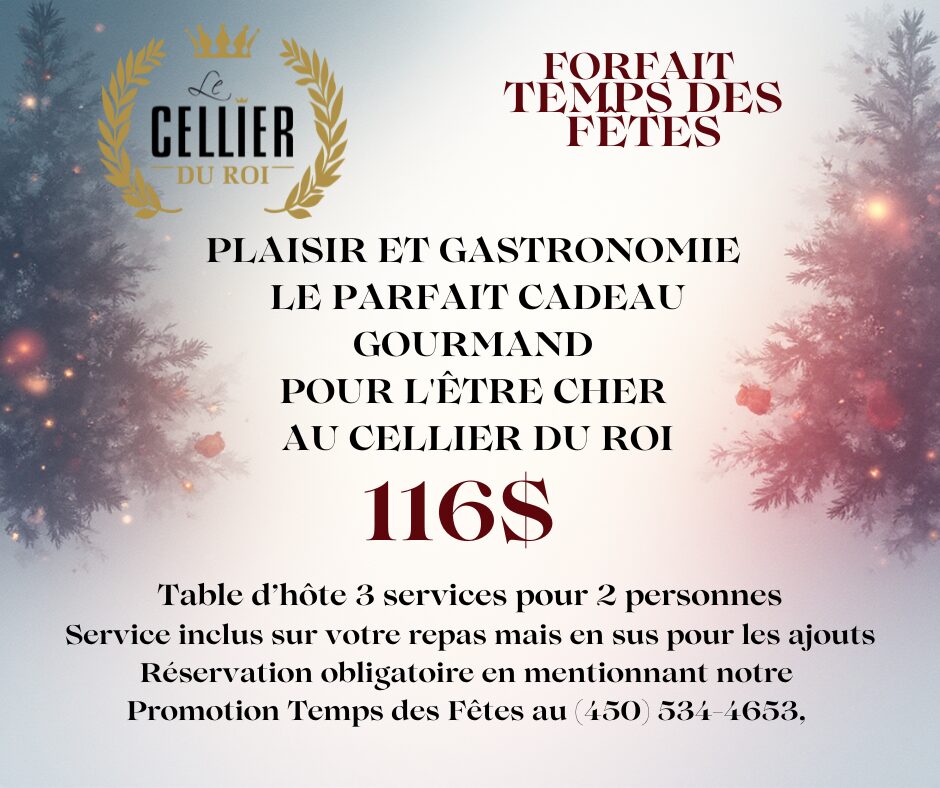 Forfait Temps des Fêtes Spécial pour deux