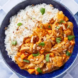 Cari de poulet au miso et à la noix de coco