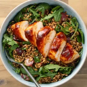 Poulet au miel et aux épices fumées au bois de pommier